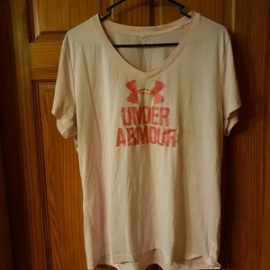XL light pink under armour shirt